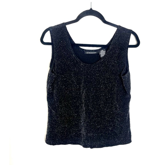 Sparkle Shine Glitter Tank Top Hipster Hippie Artsy Art Vintage Trendy Blouse - Picture 1 of 5